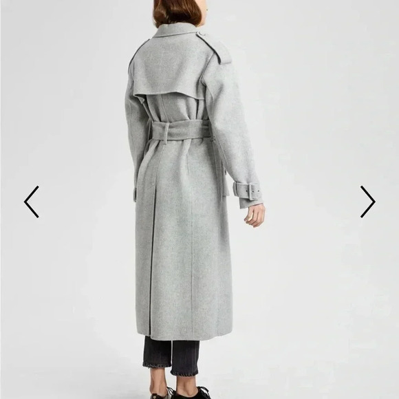 THEORY STATEMENT TRENCH COAT 
In Melange Grey
8158 - Picture 3 of 7
